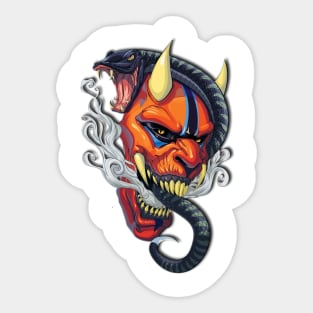 demon snake Sticker